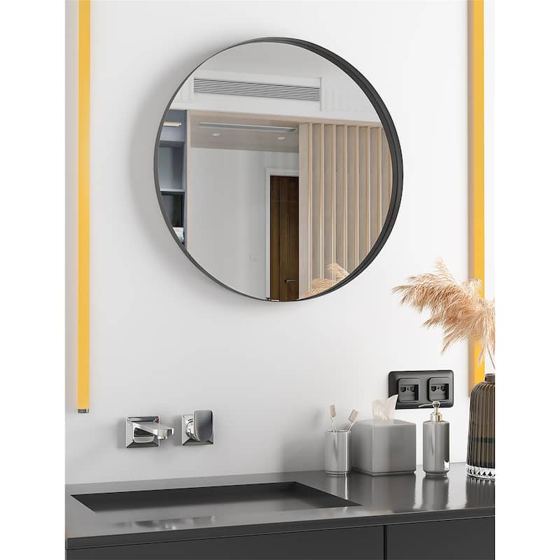 32 Inch Round Mirror Wall Mounted Circle Mirror with Aluminum Alloy