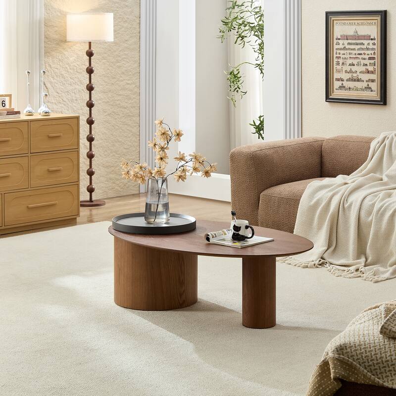 Modern Oval Luxury Coffee Table, Sophisticated Living Room Center Table