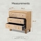 preview thumbnail 19 of 27, COZAYH 3-Drawer Farmhouse Dresser with Handicraft Wood Ring Motif, Rustic Nightstand Wooden Finish, Boho, Natural Wood