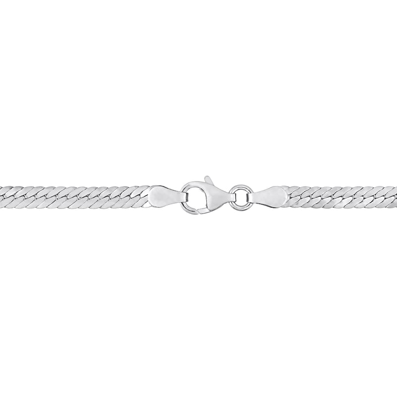 Miadora Sterling Silver Herringbone Chain Necklace