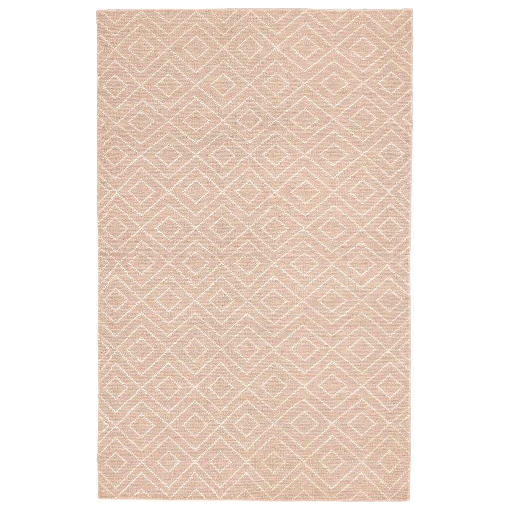 ECARPETGALLERY Hand-knotted Tangier Taupe Silk, Wool Rug - 5'1 x 7'11