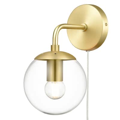 Light Society Greta Globe Plug-In Wall Sconce