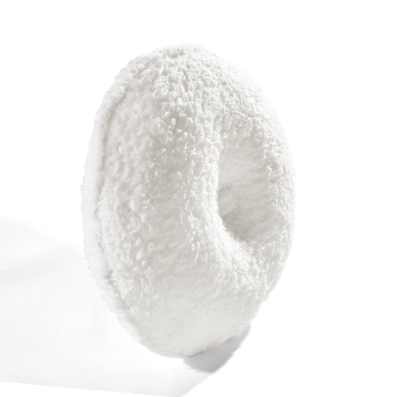 Lush Decor Button Soft Sherpa Round Decorative Pillow