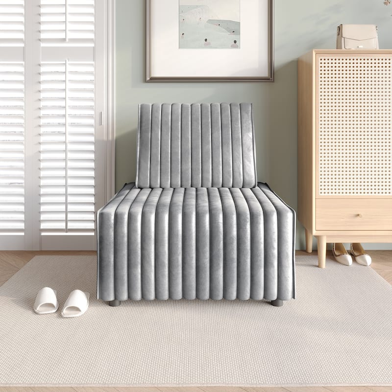 CraftPorch Contemporary Clean-Line Linen Upholstered Chair