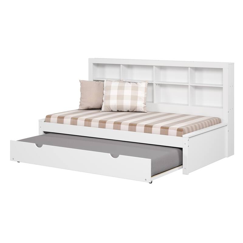 Twin Bookcase Daybed in White