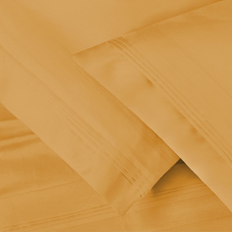 Superior Egyptian Cotton 1500 Thread Count Pillowcase - (Set of 2) - King - Gold