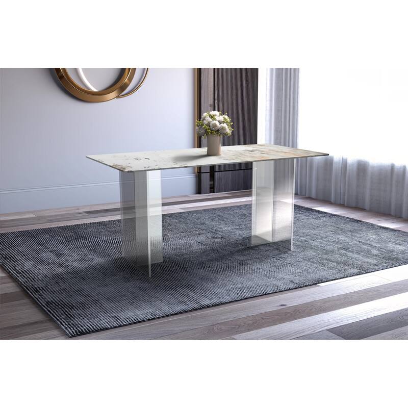Kova Rectangular Dining Table with Sintered Stone/Glass Top