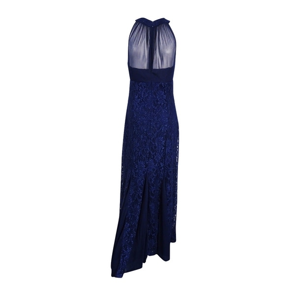nightway lace halter gown