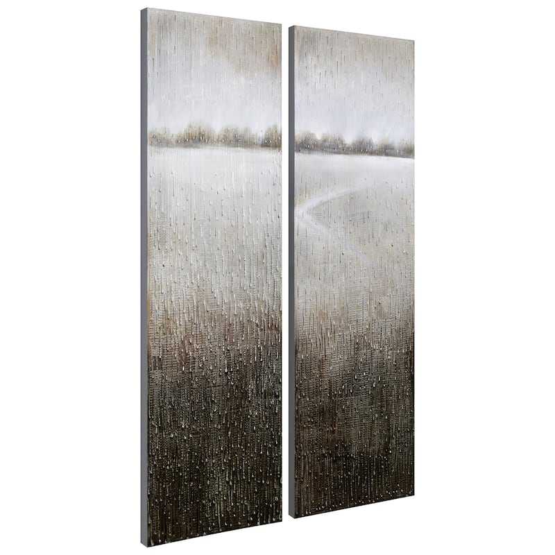 Listlessness Textured Metallic Hand Painted Canvas Wall Art by Martin Edwards