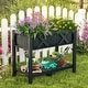 preview thumbnail 20 of 28, Gymax HIPS Raised Garden Bed Poly Wood Elevated Planter Box w/ Legs &