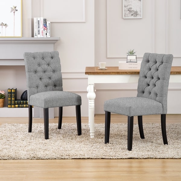 slide 2 of 34, Grandview Tufted Dining Chair (Set of 2) Gray