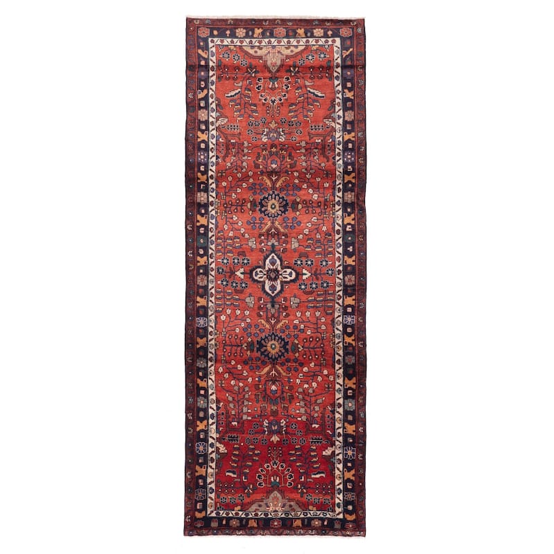 ECARPETGALLERY Hand-knotted Andelz Red Wool Rug - 3'7 x 10'7
