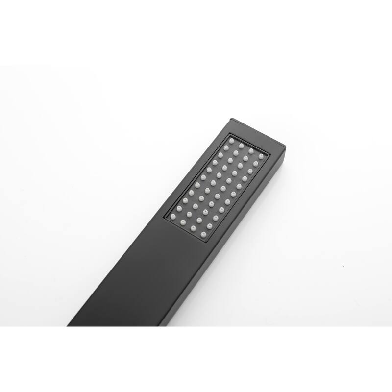 Floor Mounted Tub Faucet High Flow Freestanding Tub Filler Faucet with Handheld Shower Head and Swivel Spout