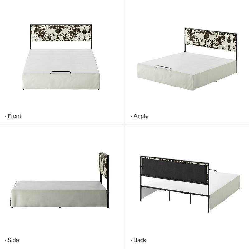 Oliver Modern Washable Slipcover Bed Upholstered Metal by HULALA HOME