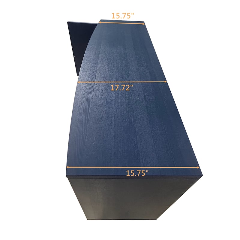 Stylish and Functional 2-Door 3-Drawer Cabinet with Carved Effect - Navy Blue