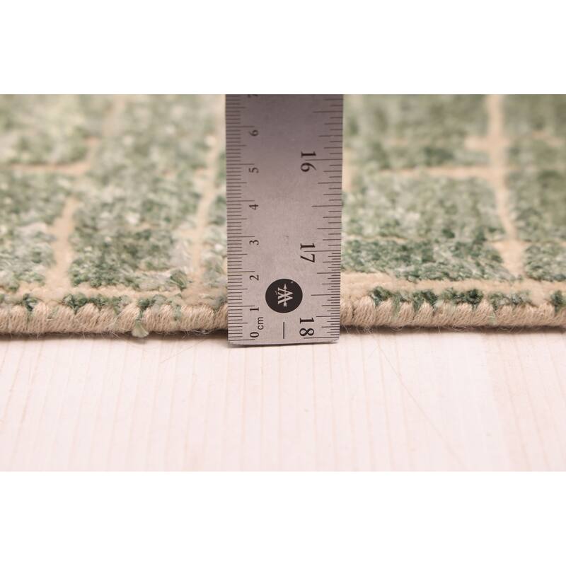 ECARPETGALLERY Hand-knotted Legacy Dark Green Silk, Wool Rug - 2'7 x 12'3