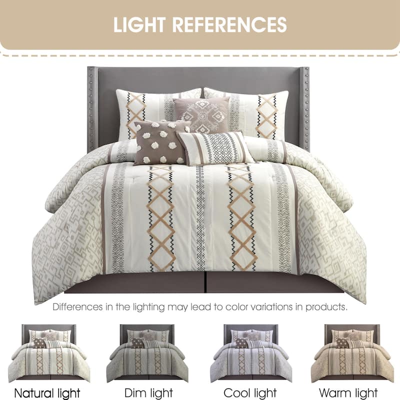Nanshing Trina Embroidered 7-Piece Comforter Set