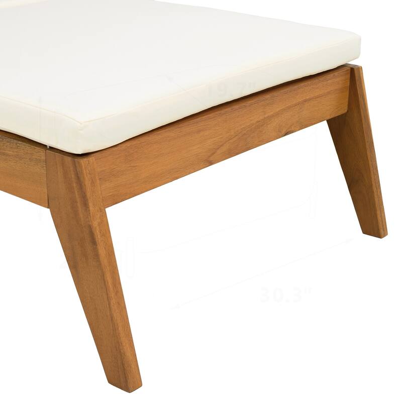 Outdoor Recliner Side Table Set