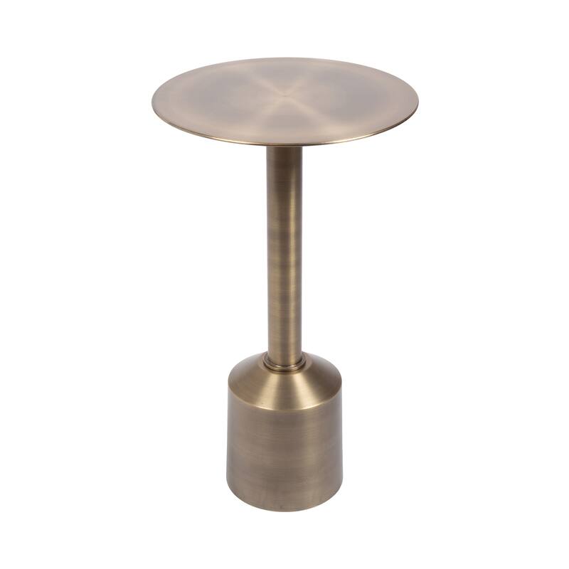 Kate and Laurel Cannings Round Metal Table - 14x14x24 - Gold