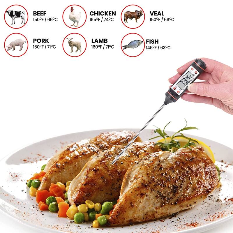 Cheer Collection Digital Meat Thermometer, Quick Read Cooking Thermometer for Grill