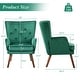 preview thumbnail 4 of 18, Modern Upholstered Velvet Wingback Accent Arm Chair, Set of 2 - 36.6" H x 28" W x 28.4" D