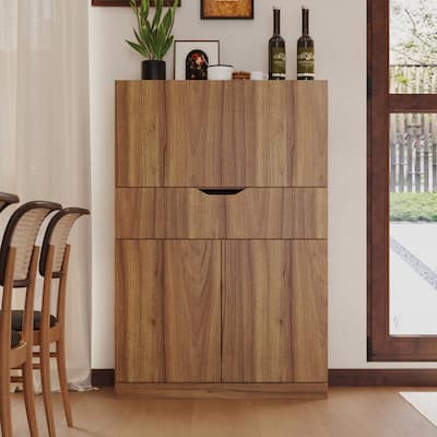 Multifunctional Kitchen Cabinet with Fold - out Table: Stylish and Practical