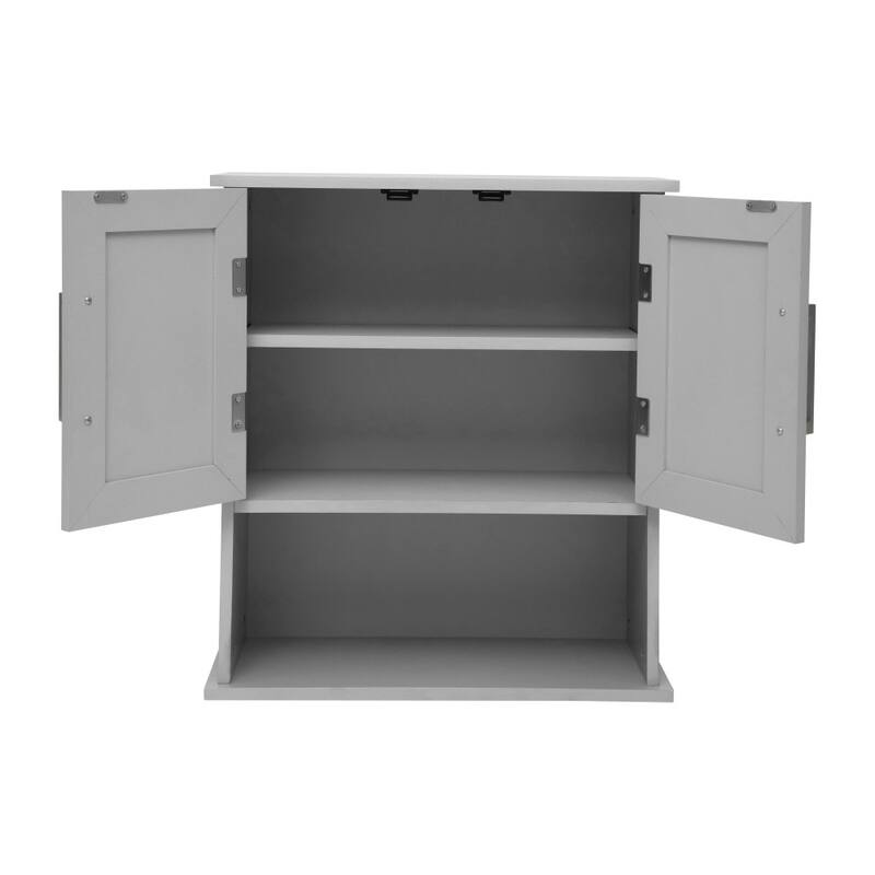 Wall-Mounted Medicine Cabinet Bathroom Storage Organizer with Shelves