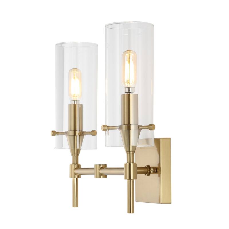 Jayce Bohemian Farmhouse Iron/Glass LED Vanity by JONATHAN Y