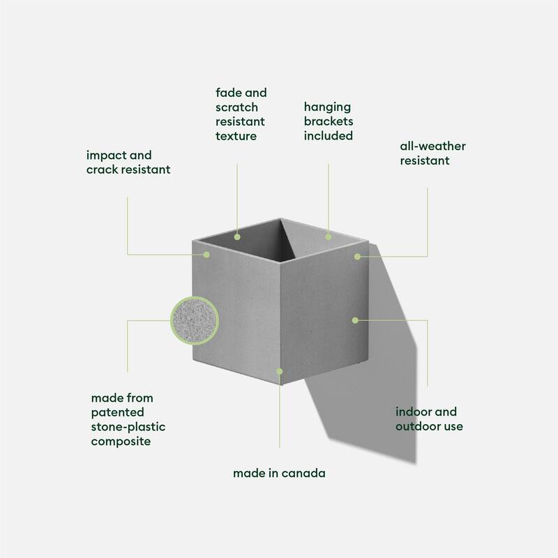 Geo Series Hanging Cube Plastic Planter