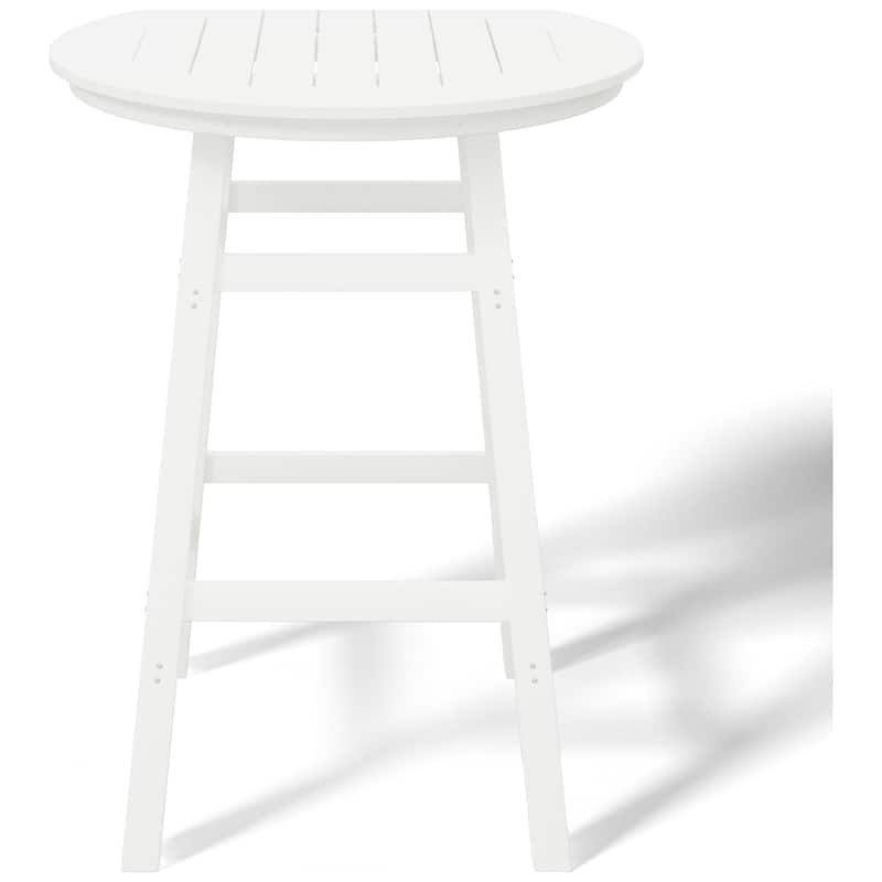 Polytrends Laguna Hdpe All Weather Outdoor Patio 35" Round Bar Table