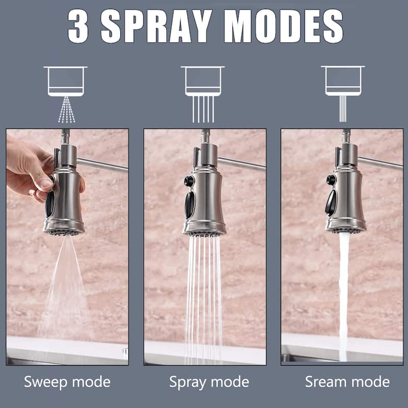 AITINKAN Edison Pull-Down Spray Kitchen Faucet