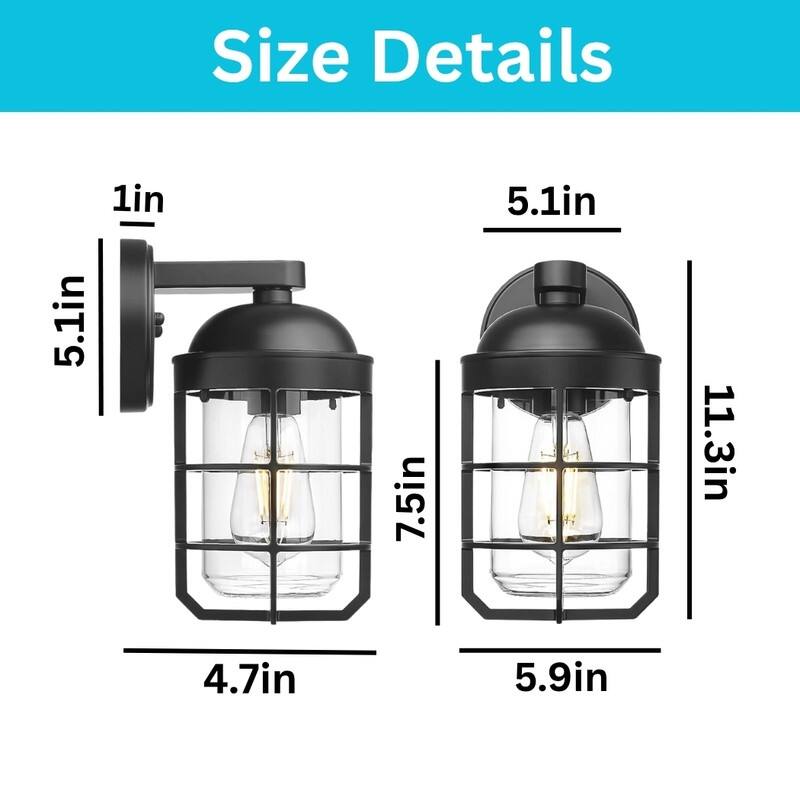 1 Light light fixture black wall sconce metal wall light