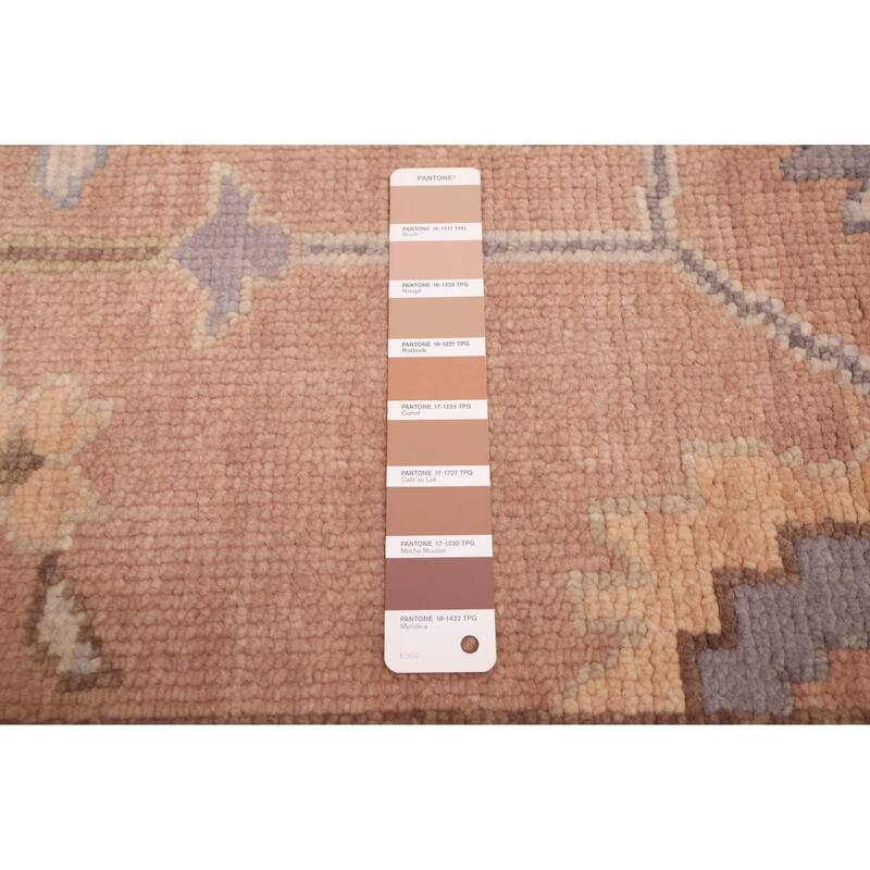 ECARPETGALLERY Hand-knotted Modern Oushak Brown Wool Rug - 8'1 x 9'11