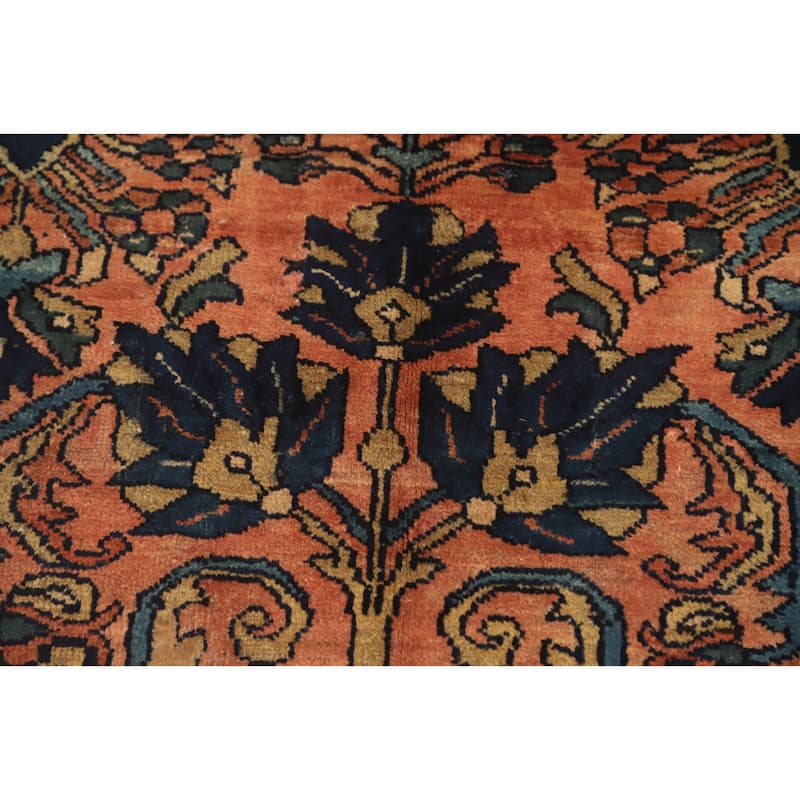 Hand Knotted Oriental 100% Wool Carpet Traditional Floral Oranges & Rust Lilian Area Rug - 6' 0'' X 4' 10''