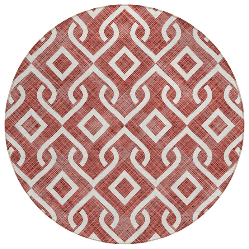 HomeRoots Geometric Transitional Rectangle Outdoor Rug