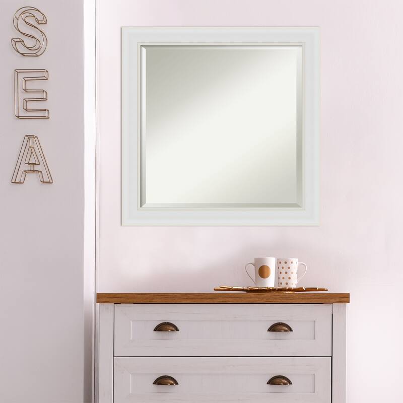 Beveled Wall Mirror - Flair Polished Nickel Frame