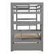 preview thumbnail 16 of 16, Twin over Twin/King Bunk Bed with Twin Size Trundle, Extendable Bunk Bed