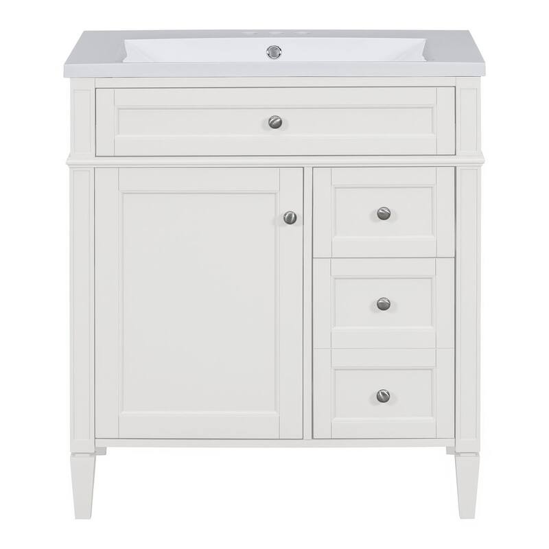 30'' Bathroom Vanity with Top Sink Set, Sink Bathroom Vanity