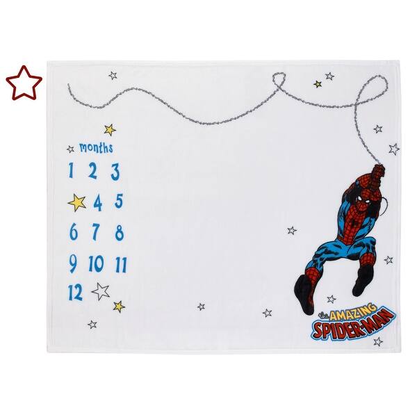 slide 2 of 5, Marvel Amazing Spiderman Milestone Baby Blanket