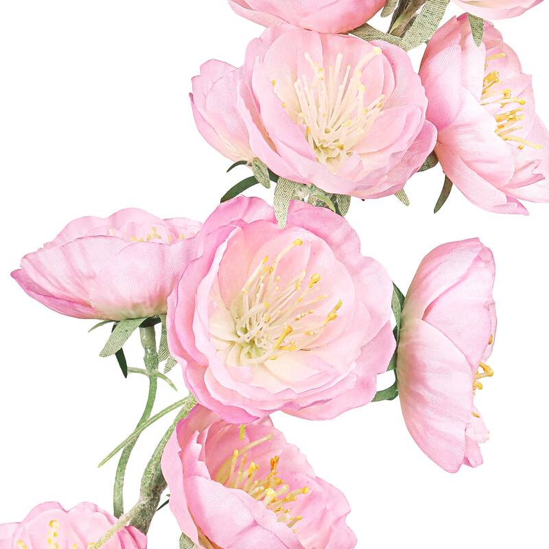 Set of 2 Pink Artificial Hybird Delphinium Flower Stem Spray 36in - 36" L x 5" W x 5" DP