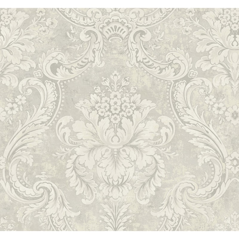 Seabrook Designs Villa Antique Damask Unpasted Wallpaper