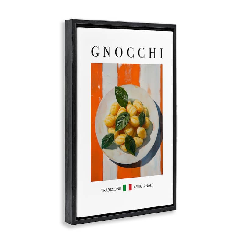 Stupell Traditional Gnocchi Pasta Framed Floater Canvas Wall Art Design By Andreas Magnusson