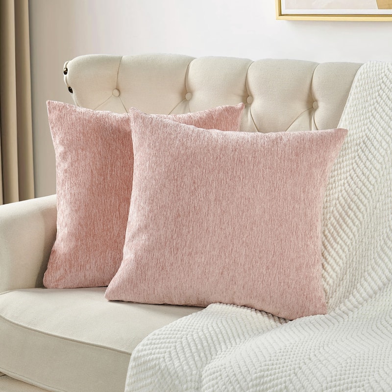 Home Soft Things Tanga Chenille 2 Piece Set - 20" x 20" - Rose Quartz