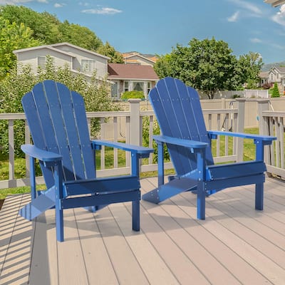AOOLIMICS HIPS All-Weather Faux Wood Adirondack Chair (Set of 2)