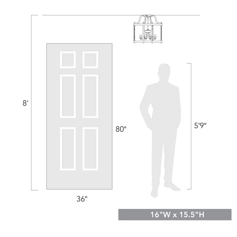 Payton Semi-Flush - 19x15.5"
