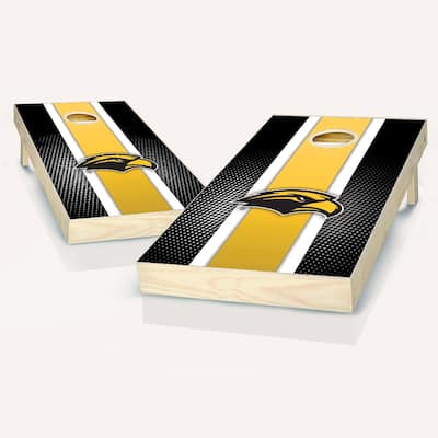 Southern Miss Golden Eagles Stripe Cornhole Board Set - Includes (8) Team Logo Bags + Optional Accessories