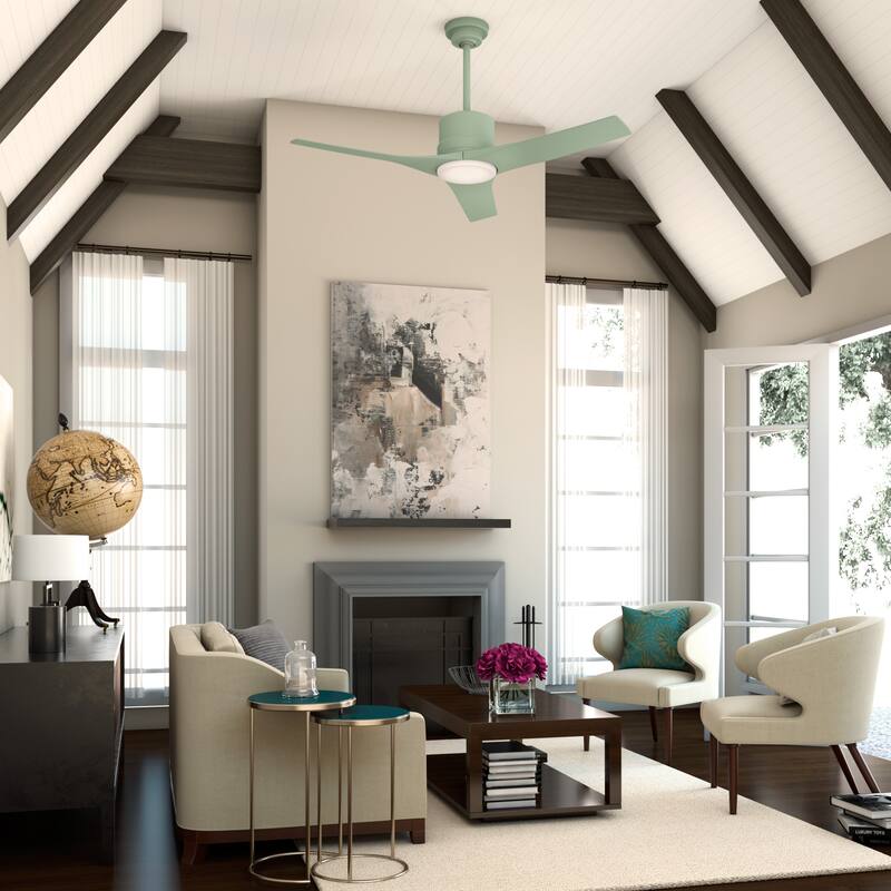 Casablanca 52" Piston Outdoor Ceiling Fan with LED Light and Handheld Remote