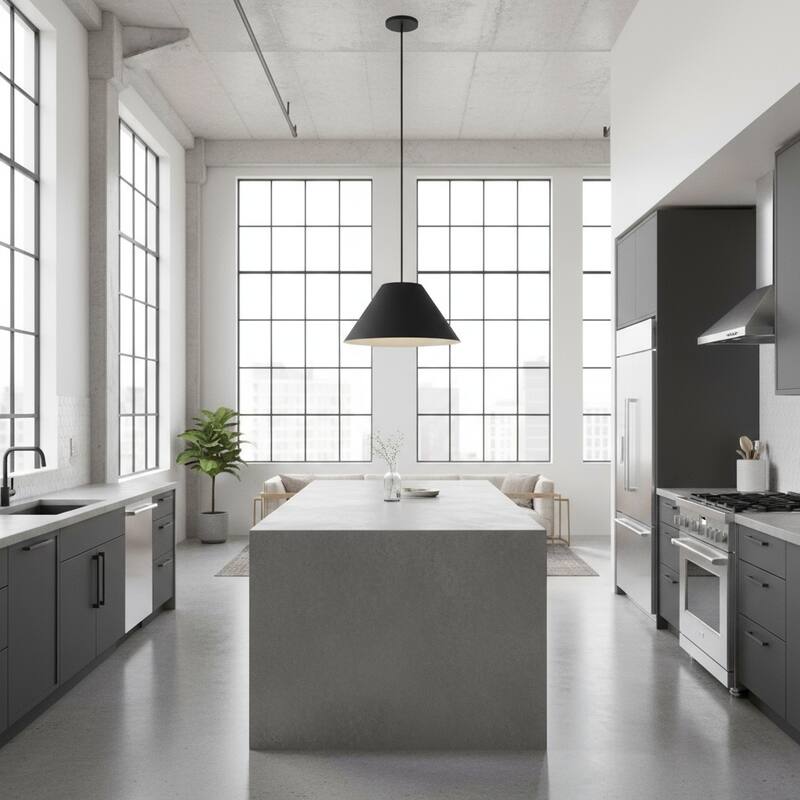 22 inch Integrated LED Pendant Light Diameter 5 Color Temperature Dimmable