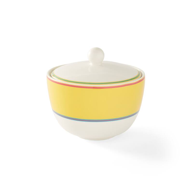 Kit Kemp for Spode Calypso Covered Sugar - 12 Oz - Yellow
