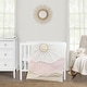 preview thumbnail 1 of 4, Sweet Jojo Designs Blush Pink Mauve Boho Desert Sun Girl 3pc Mini Crib Bedding Set Taupe Bohemian Watercolor Mountains Southwest